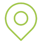 Groene locatie pin-icoon